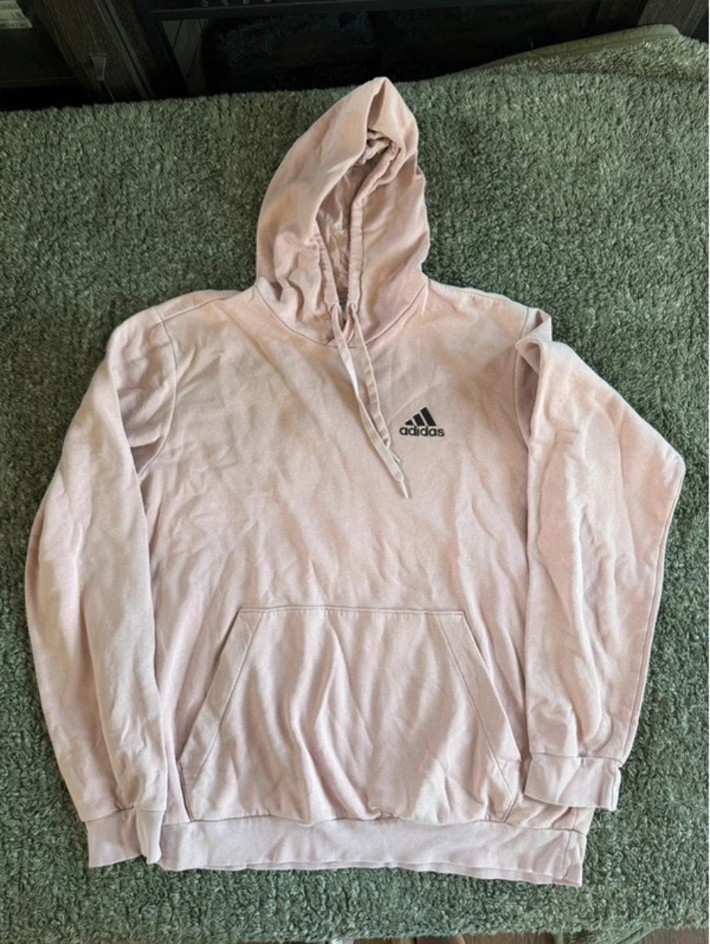 Adidas Pink Hoodie Sweatshirt Medium